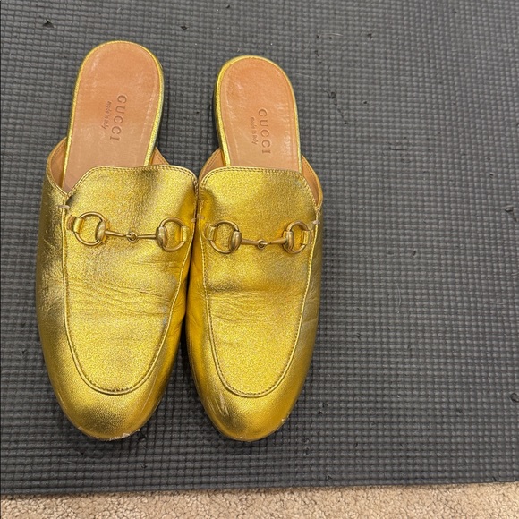 Gucci Women's Gold Mules - Picture 5 of 5